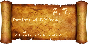 Perlgrund Tünde névjegykártya